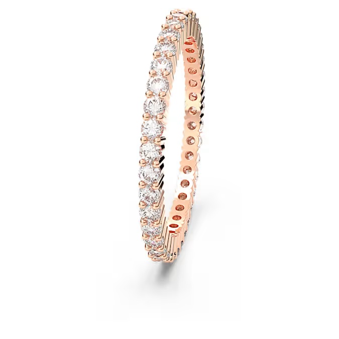 Open Matrix Ring Matrix Vittore Ring, Round Cut, White, Rose Gold-tone Plated ...